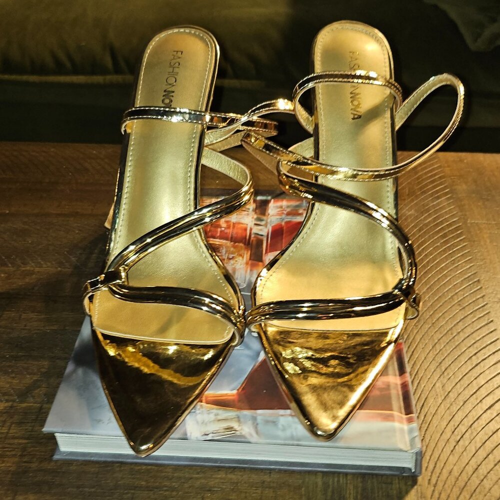 Gold Pointed Heels